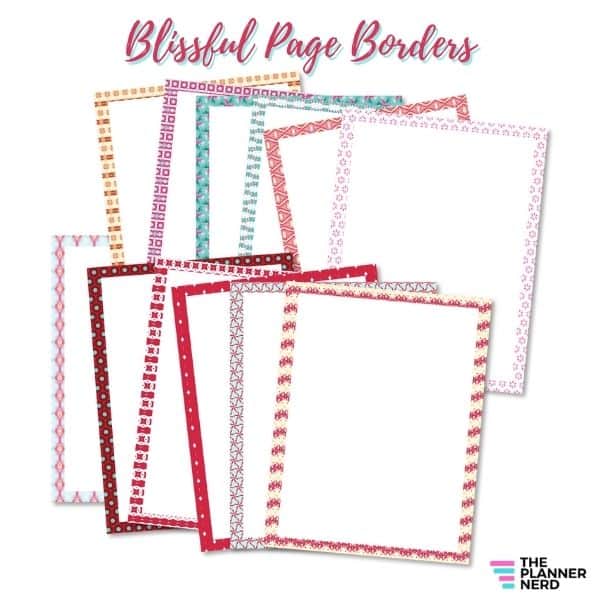 Page Borders for Planners and Journals