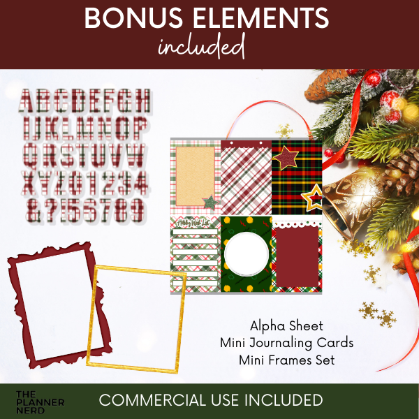 Holiday Borders Bonus Elements from The Planner Nerd